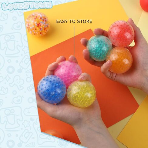 LovesTown 18PCS Stress Ball Fidget Toys, Squeeze Balls Sensory Stress Balls for Adults Kids Party Favors Goodie Bag Stuffers Birthday Gifts in Saudi Arabia