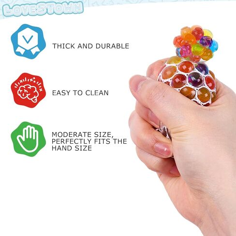 LovesTown 18PCS Stress Ball Fidget Toys, Squeeze Balls Sensory Stress Balls for Adults Kids Party Favors Goodie Bag Stuffers Birthday Gifts in Saudi Arabia