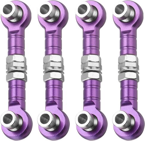 MECCANIXITY 4 Pcs Steering Servo Turnbuckle Rod RC Aluminum Alloy Linkages for HSP 1/10 94123 On-Road RC Car (Blue, 38mm) in Saudi Arabia