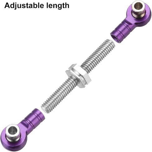 MECCANIXITY 4 Pcs Steering Servo Turnbuckle Rod RC Aluminum Alloy Linkages for HSP 1/10 94123 On-Road RC Car (Blue, 38mm) in Saudi Arabia