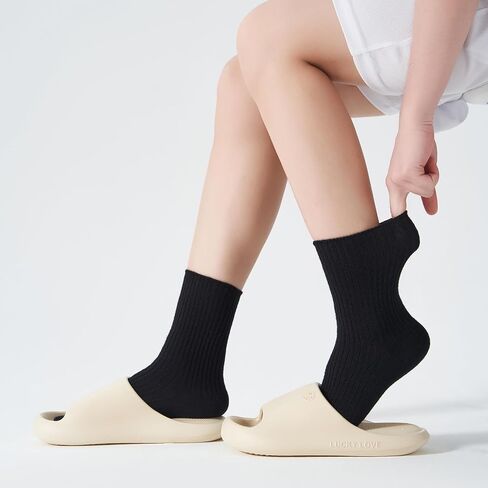 PADFOM Thin Cashmere Socks for Women, Super Soft Warm Cozy Winter Gift Crew Socks 5 Pairs Size 5-9 in Saudi Arabia