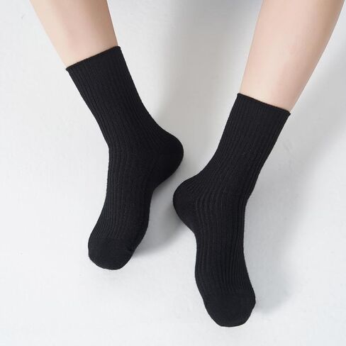 PADFOM Thin Cashmere Socks for Women, Super Soft Warm Cozy Winter Gift Crew Socks 5 Pairs Size 5-9 in Saudi Arabia
