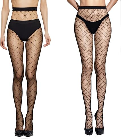 Womens High Waist Fishnet Tights Black Fishnet Stockings Sexy Party Thigh High Mesh Stockings Pantyhose for Women in Saudi Arabia