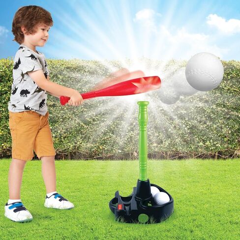 Fisher-Price®Little Pro T-Ball Set, tball Set for Toddlers 3-5, t Ball Set, tee Ball Set, Baseball Games, Toddler Baseball bat, Kids Baseball bat, Plastic bat, Ages 1.5+ in Saudi Arabia