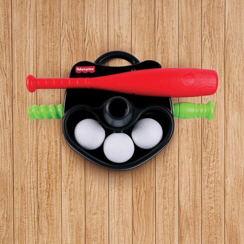 Fisher-Price®Little Pro T-Ball Set, tball Set for Toddlers 3-5, t Ball Set, tee Ball Set, Baseball Games, Toddler Baseball bat, Kids Baseball bat, Plastic bat, Ages 1.5+ in Saudi Arabia