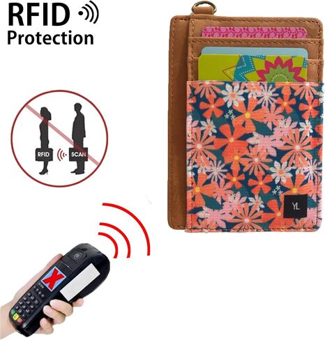 Wallets Credit Card Holder Wallet for Women & Men Slim Minimalist Wallets RFID Blocking Leather Elastic Front Pocket Wallet Mini Wallet in Saudi Arabia