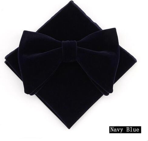 Velvet Bow Ties for Men - Oversized Bowtie, Pre-tied, Self-tie & Adjustable for Weddings, Events & Parties in Saudi Arabia