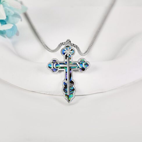 St Michael/Crucifix/Four Way Cross/Celtic Cross Necklace for Men Sterling Silver Obsidian Malachite Saint Necklace for Men Saint Michael Jewelry for Men in Saudi Arabia