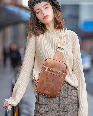 Titosha Anti Theft Small Sling Bags for Women RFID Blocking Cross Body Travel Purse Fanny Packs with Anti-Pickpocket Clip in Saudi Arabia