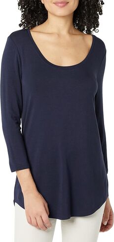 Amazon Essentials Women's 3/4 Sleeve Scoopneck Tunic, Pack of 2 in Saudi Arabia