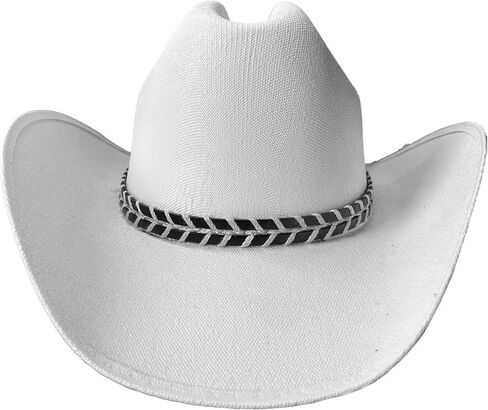 Western Hat Band - Genuine Leather Hand Laced with Wax Cord - Perfect Cowboy Hat Band and Accessories for Men and Women, Rancher Hat Bands, Toquillas para Sombrero Vaquero, Cowboy Hat Headband. in Saudi Arabia