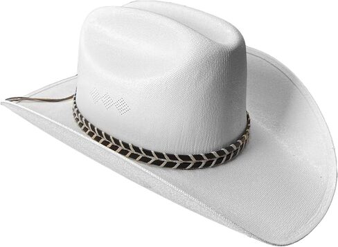 Western Hat Band - Genuine Leather Hand Laced with Wax Cord - Perfect Cowboy Hat Band and Accessories for Men and Women, Rancher Hat Bands, Toquillas para Sombrero Vaquero, Cowboy Hat Headband. in Saudi Arabia
