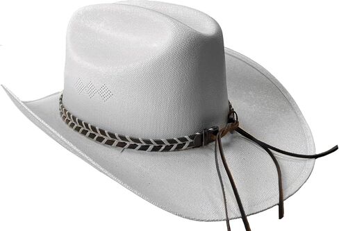 Western Hat Band - Genuine Leather Hand Laced with Wax Cord - Perfect Cowboy Hat Band and Accessories for Men and Women, Rancher Hat Bands, Toquillas para Sombrero Vaquero, Cowboy Hat Headband. in Saudi Arabia