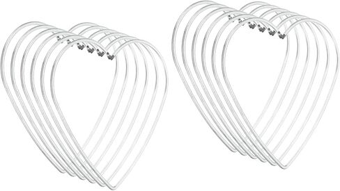 PATIKIL 6inch Dream Catcher Rings, 12 Pcs Metal Heart Shape Macrame Wreath Floral Ring Hoop for Home DIY Craft Wedding Wall Hanging Decorations, Silver in Saudi Arabia