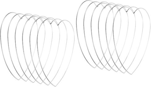 PATIKIL 6inch Dream Catcher Rings, 12 Pcs Metal Heart Shape Macrame Wreath Floral Ring Hoop for Home DIY Craft Wedding Wall Hanging Decorations, Silver in Saudi Arabia