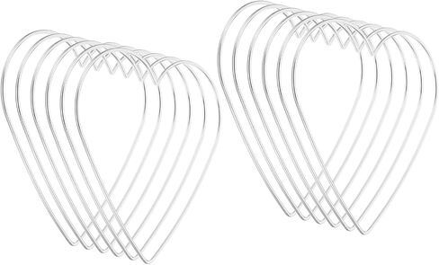 PATIKIL 6inch Dream Catcher Rings, 12 Pcs Metal Heart Shape Macrame Wreath Floral Ring Hoop for Home DIY Craft Wedding Wall Hanging Decorations, Silver in Saudi Arabia