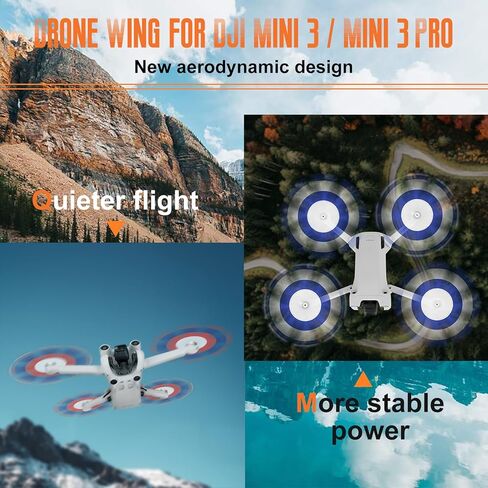 مروحة O' woda 24 قطعة لـ DJI Mini 4 Pro/Mini 3 Pro، أجنحة طائرة بدون طيار متعددة الألوان، طيران بارد منخفض الضوضاء CW & CCW دعامات بديلة للمروحة in Kuwait