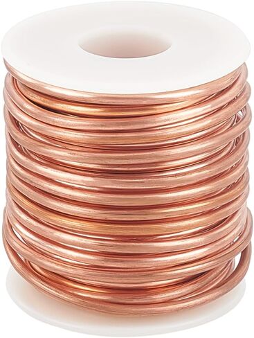 BENECREAT 16.40 Feet Bare Solid Brass Wire, 10 Gauge Round Soft Brass Wire Pure Brass Wire for Jewelry Making Craft Gem Wrapping in Saudi Arabia