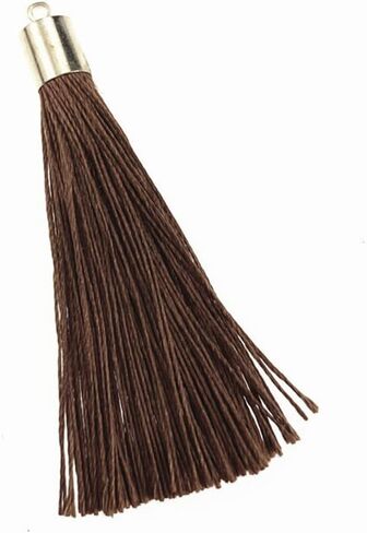100 Pieces 2.5inch Polyester Tassels with Gold Plastic Tube End Caps Mala Tassel Kits for Earring Necklace Jewelry Making Keychain Bag Charms Decorative Accents (Red) in Saudi Arabia