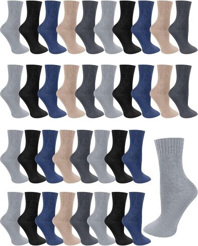 Jecery 50 Pairs Women's Winter Socks Bulk Boot Socks Crew Socks Colorful Slouch Unisex Sock Gift in Kuwait