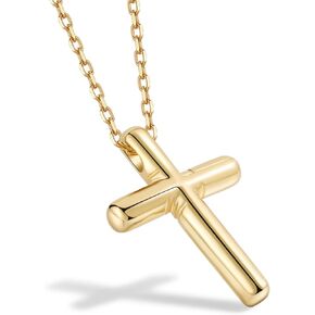 Bubble Cross Necklace Gold for Women, 18k Gold Plated Balloon Pendant Cross Necklaces for Women, 925 Sterling Silver Trendy Chunky Bubble Dainty Necklace, Jewelry Gifts for Women Wife Teens