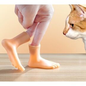 Finger Feet Puppet Tiny Feet, 2 Pairs Finger Shoes, Realistic Left and Right Small Feet for Fun, Adults and Teens
