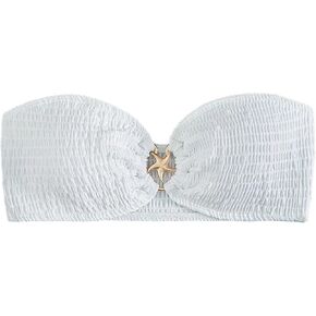SOLY HUX Women's Bandeau Bikini Top Strapless Swimsuit Top O Ring Bathing Suit Tops Tube Top