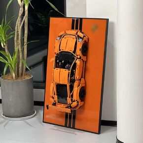 iLuane Display Wallboard for Lego Technic 42056 Porsche 911 GT3 RS، حامل حائط للسيارة للمقتنيات للبالغين لمكعبات البناء، رائع لمحبي Lego (لوحة الحائط للعرض فقط)
