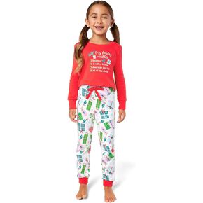 American Girl Holiday PJs for Little Girls, Red and Green, Size 2T-5, 2 pc, Ages 18M+