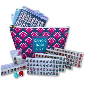 Mini American Mahjong Set for Travel and Fun | Small Size (0.8"x0.5"x0.4") | Gift or On-The-Go Game. (Standard Edition)