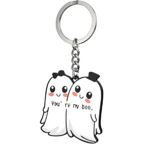 Halloween Boo Basket Stuffers for Women Her - Boo Keychain Gifts for Couple Basket Gifts for Boyfriend Valentines Gifts for Him Husband - Wedding 1 Year Anniversary Birthday Christmas Gift