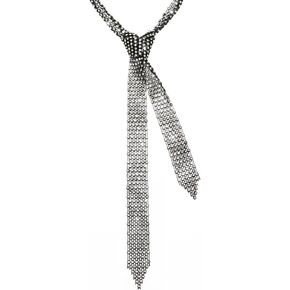 Ties for Women, Long Rhinestone Womens Punk Tie with Sparkling Crystal for Shirt Party Prom Wedding Cosplay