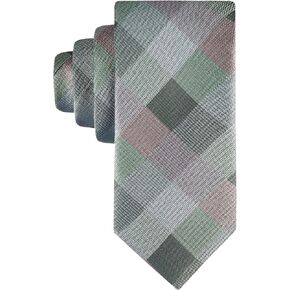 Haggar Mens Buffalo Check Pattern Self-tie Necktie