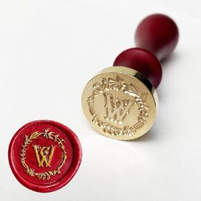 Letter G Wax Seal Stamp, Brass Head Wooden Handle, 26 Letter A-Z Alphabet Initial Assorted Color Sealing Seal Wax Stamp (Letter G)