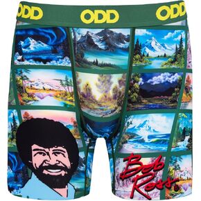 Odd Sox Men's Novelty Underwear Boxer Briefs, Paintings By Bob Ross