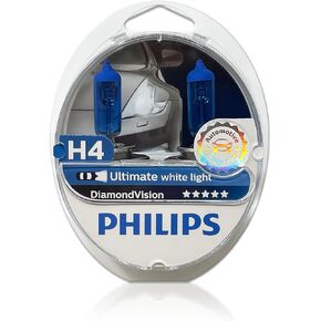 H4 9003 HB2 DiamondVision Halogen Replacement Bulbs for Philips 12342DVS2 12V 60/55W | Pack of 2