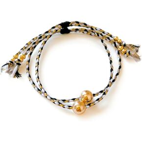 Handmade Gold and Rope Bracelets, Set of 2