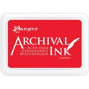 RANGER INDUSTRIES Archival Cayenne Ink pad, One Size, Red