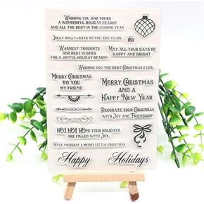 KSCRAFT Christmas Wishes Inside Sentiments Transparent Clear Silicone Stamp/Seal for DIY scrapbooking/photo album Decorative clear stamp sheets
