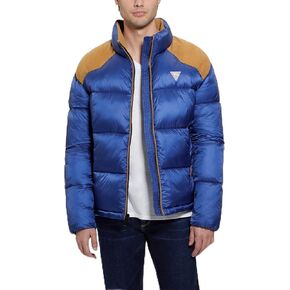 GUESS Men's Larry Fabric Block Puffer Jacket