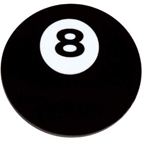Eight Ball Symbol Lapel Pin Tie Tack Black 8 Billiards Pool Emblem