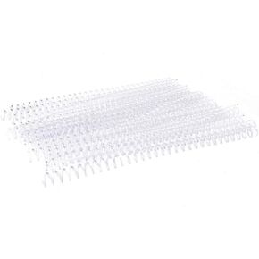 GLOGLOW 20Pcs Plastic Binding Ring, 30 Hole Loose Leaf Plastic Binding Ring Spring Spiral Rings for A4 Paper(13mm Transparent) Combs & Spines