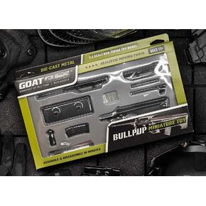 GoatGuns Miniature Bullpup Model Black | 1:3 Scale Die Cast Metal Build Kit