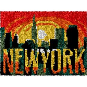 Numptain Latch Hook Kits for Adults,DIY Rug Kits Carpet Embroidery Sofa Cushion Dogs Only Pattern Color Printed Canvas,Beginners Handmade Needlework Crafts Home Decoration,20.5"x15"