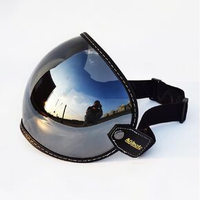 Universal Open Face 3/4 Helmet Visor Lens Bubble Motorcycle Windshield Capacete Lens Vintage Motorbike Helmet Goggles (Clear)