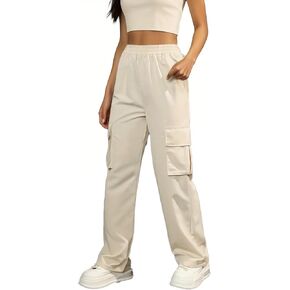 Women Pants Cargo Baggy Gothic Sweatpants Casual Trousers Elastic Waist Jogging
