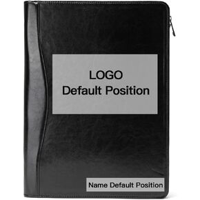 Genuine Leather Portfolio, Legal Size 8.5 x 14 Pad Holder, Business Padfolio for Men and Women, Zippered Laptop Organizer, Executive Professional Work Travel Notepad Folio, Dark Brown