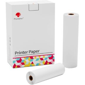 Phomemo 2 Roll US Letter Size Thermal Printing Paper Quick-Dry, 8.5''x11'' Thermal Paper Compatible with Phomemo S821, M08F-Letter, P831 and Other Portable Thermal Printer, (1 roll-110 Sheets)