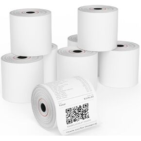 Thermal Receipt Paper, 2 1/4" x 165' Receipt Paper Cash Register POS Receipt Paper (5 Rolls)