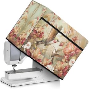 Cover for Sewing Machine Pattern Large Sewing Machine Dust Cover Wood Grain Sunflower Compatible with Most Standard Sewing Machines Decor Cover Accessories
